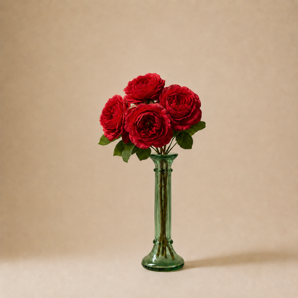 Sia Home Tige de Rose Tea fleur artificielle 33 cm rouge
