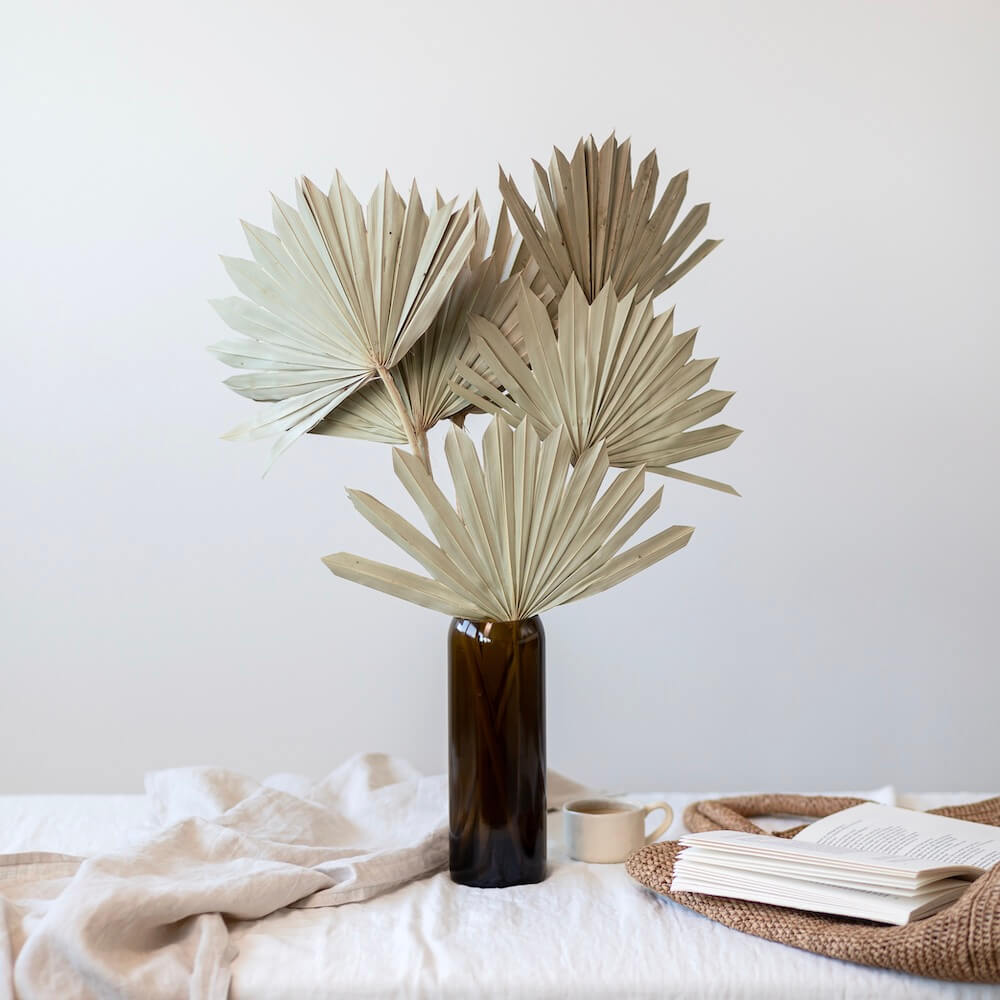 Flowrette Feuilles de palmier fleurs séchées botte x5 bohème