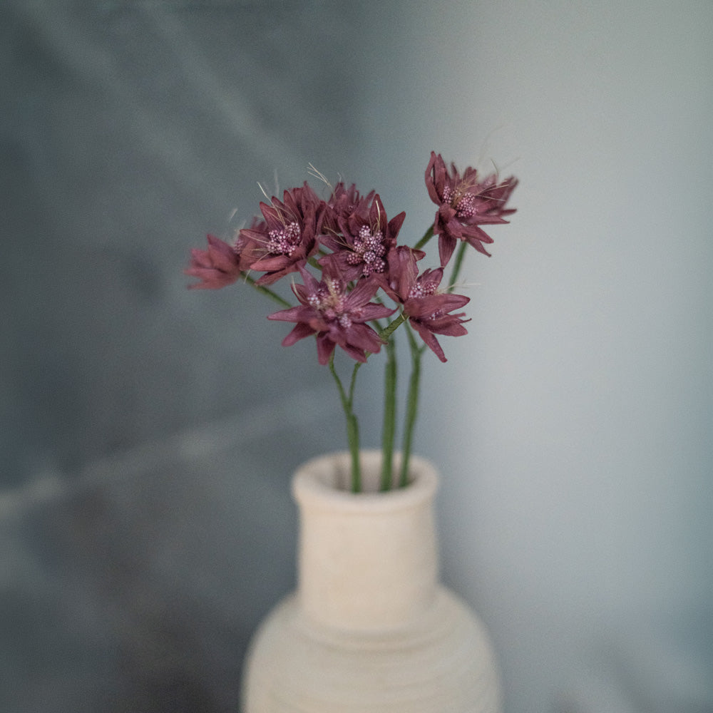 Flowrette Astrance fleur en papier violet x1 centre de table