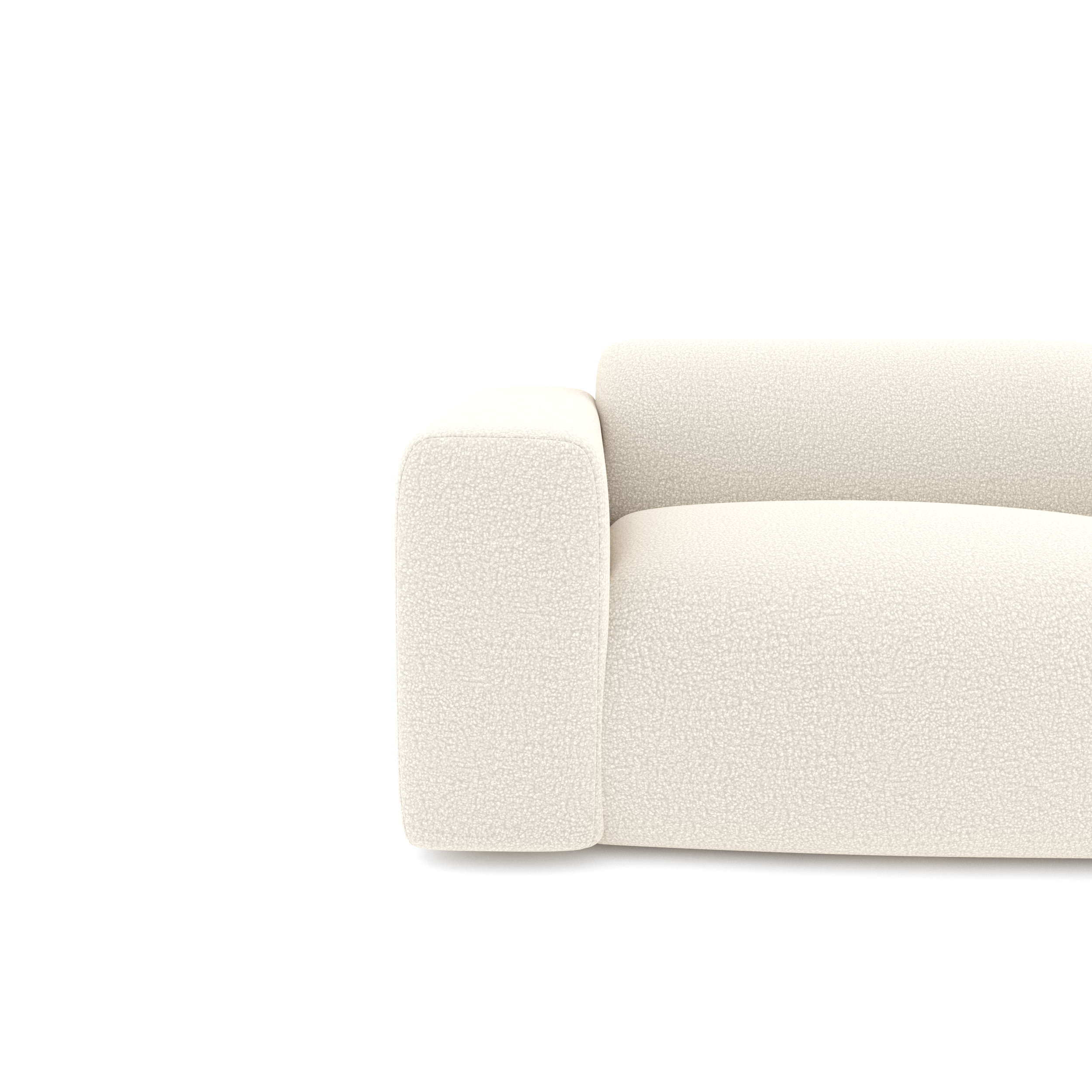 Sia Home Myra canapé crème tissu arrondi confort