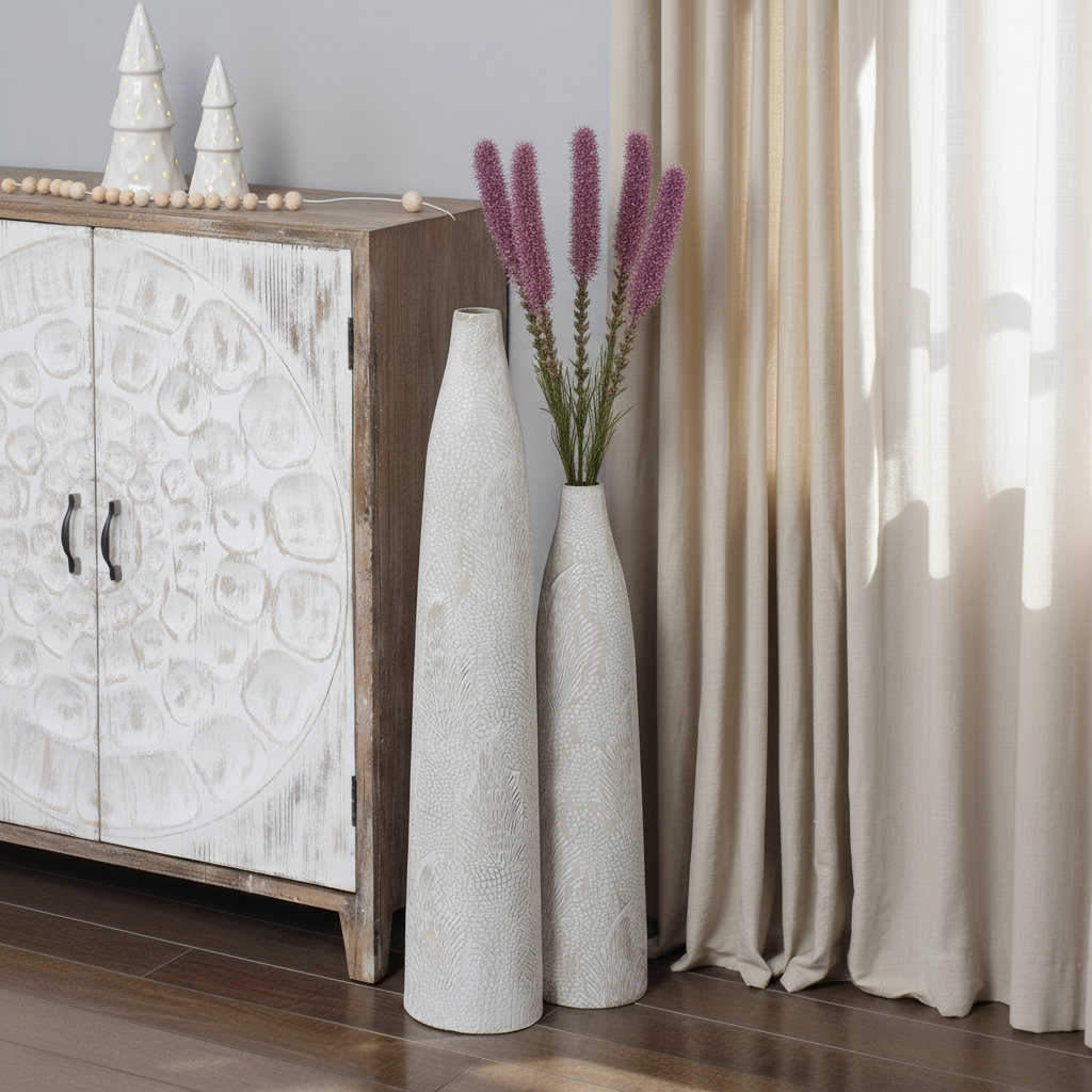 Sia Home Liatris tige artificielle violette pailletée 80 cm