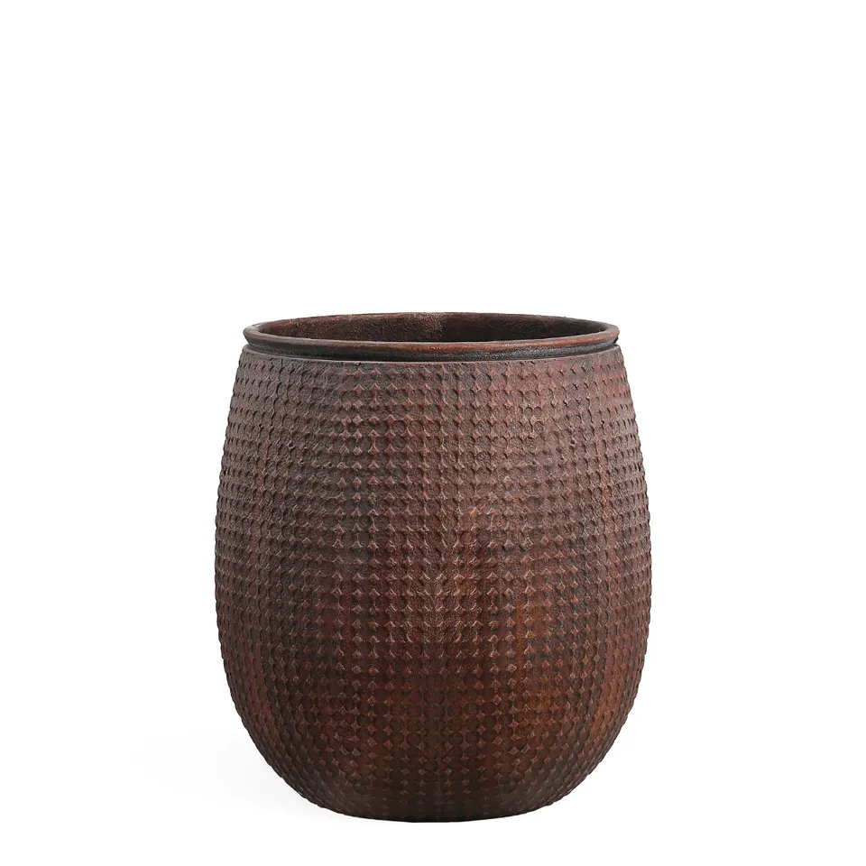 Sia Home Zen cache-pot losanges 50 cm rouge fibre ciment