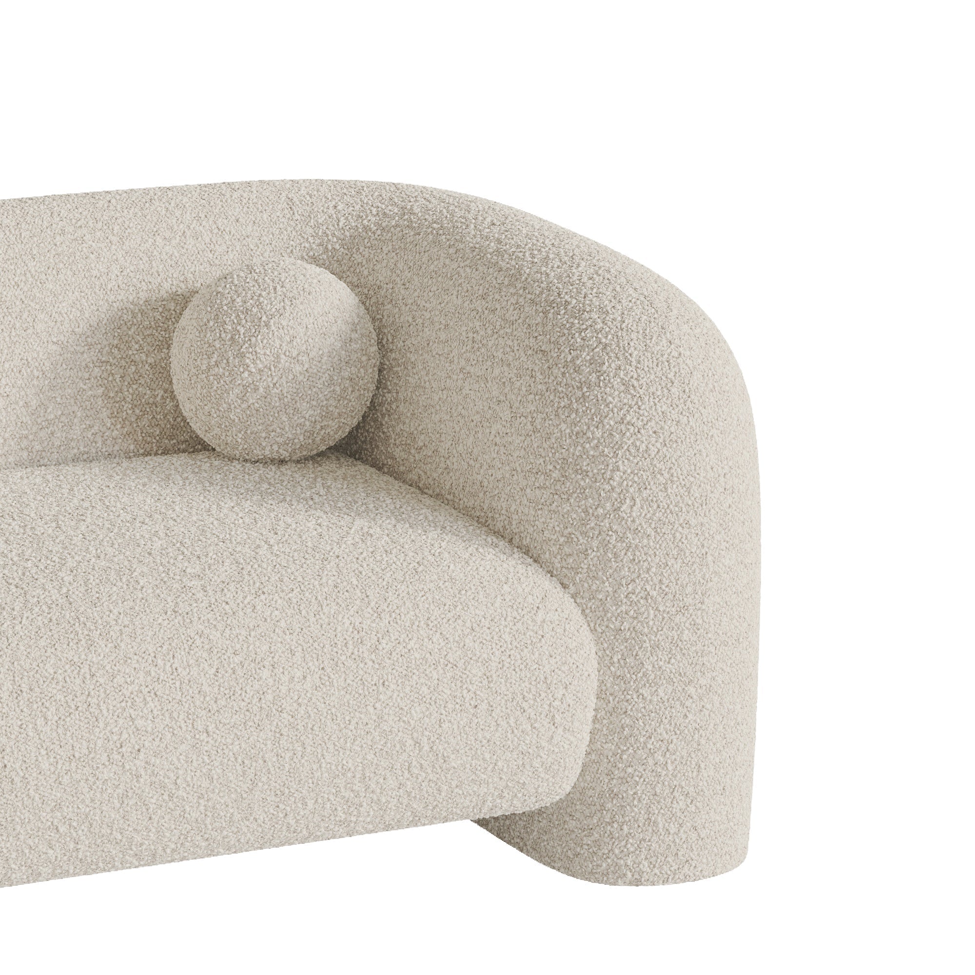 Sia Home Nola canapé droit crème coussins boules