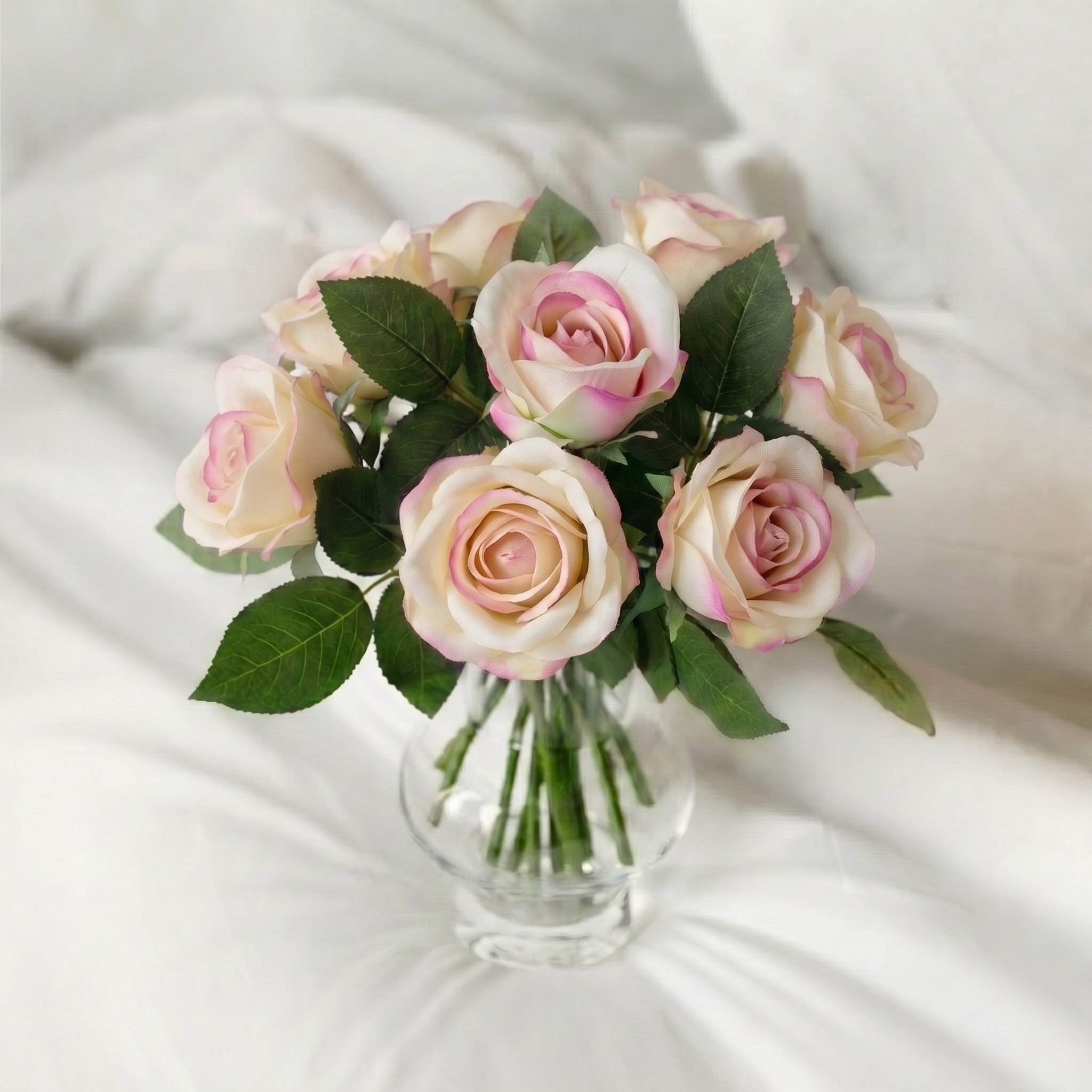 Sia Home Maria tige rose artificielle pêche 32 cm