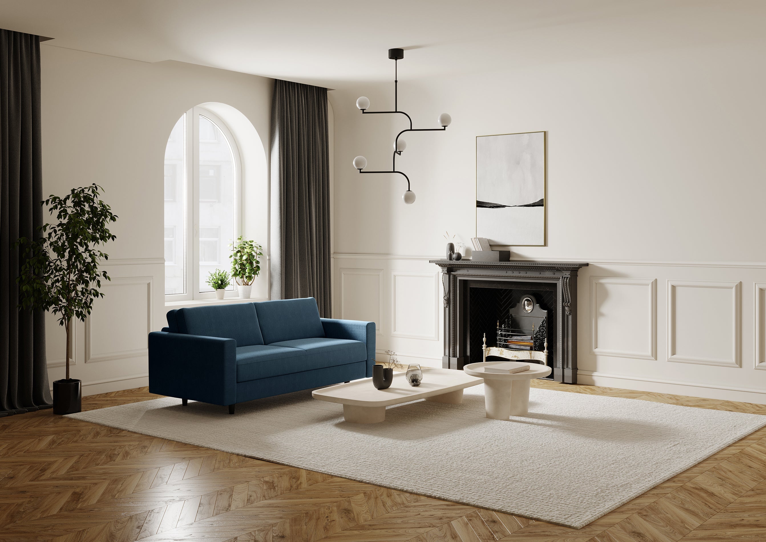 Sia Home Hailie-Jade canapé convertible beige 140 cm