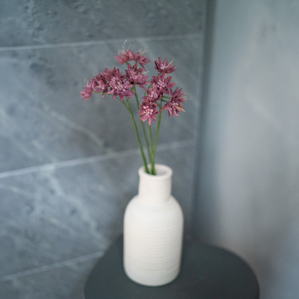 Flowrette Astrance fleur en papier violet x1 centre de table
