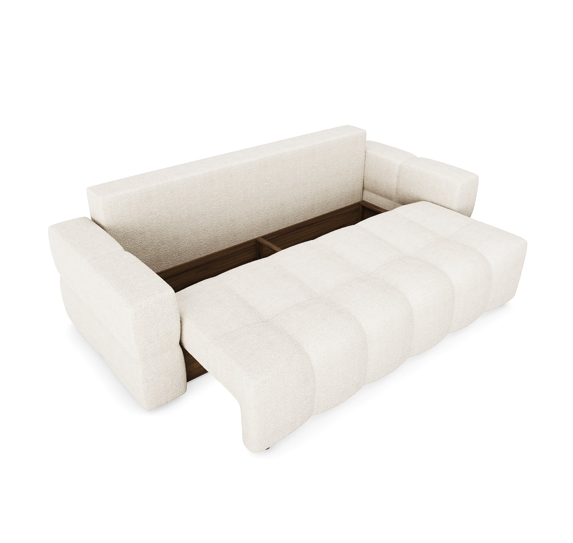 Sia Gabriel canapé convertible taupe avec coffre
