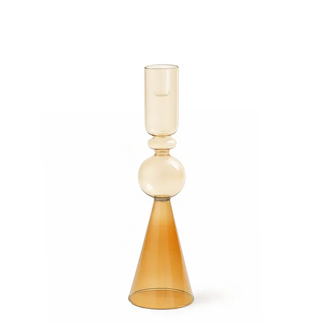 Sia Home Sunrise bougeoir verre orange 31 cm