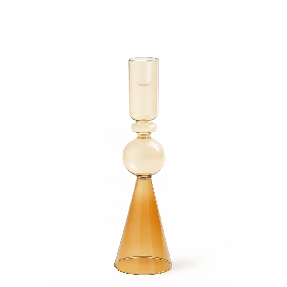 Sia Home Sunrise bougeoir verre orange 31 cm