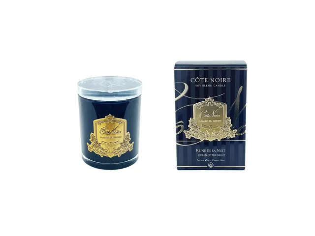 Côte Noire Soy Blend Queen Night bougie 185g verre doré