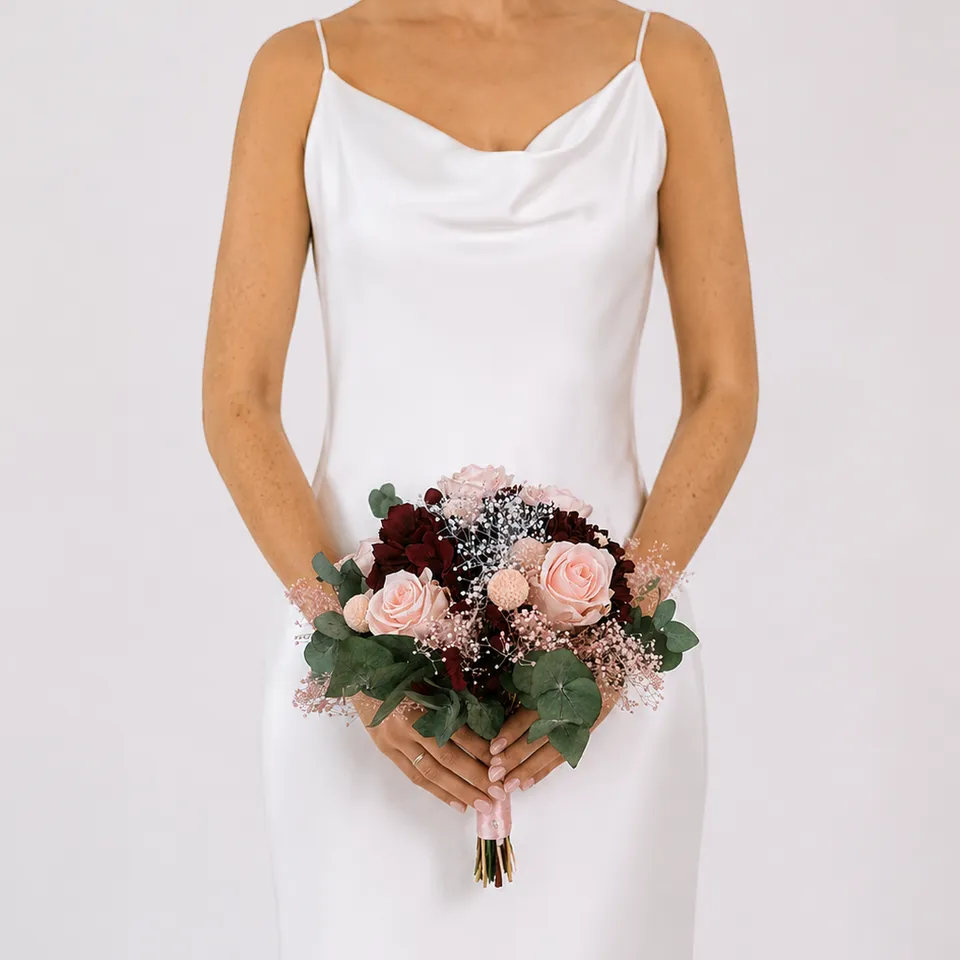 Ateliers Ouchamp Mariage Square Jean XXIII bouquet mariée roses poudré