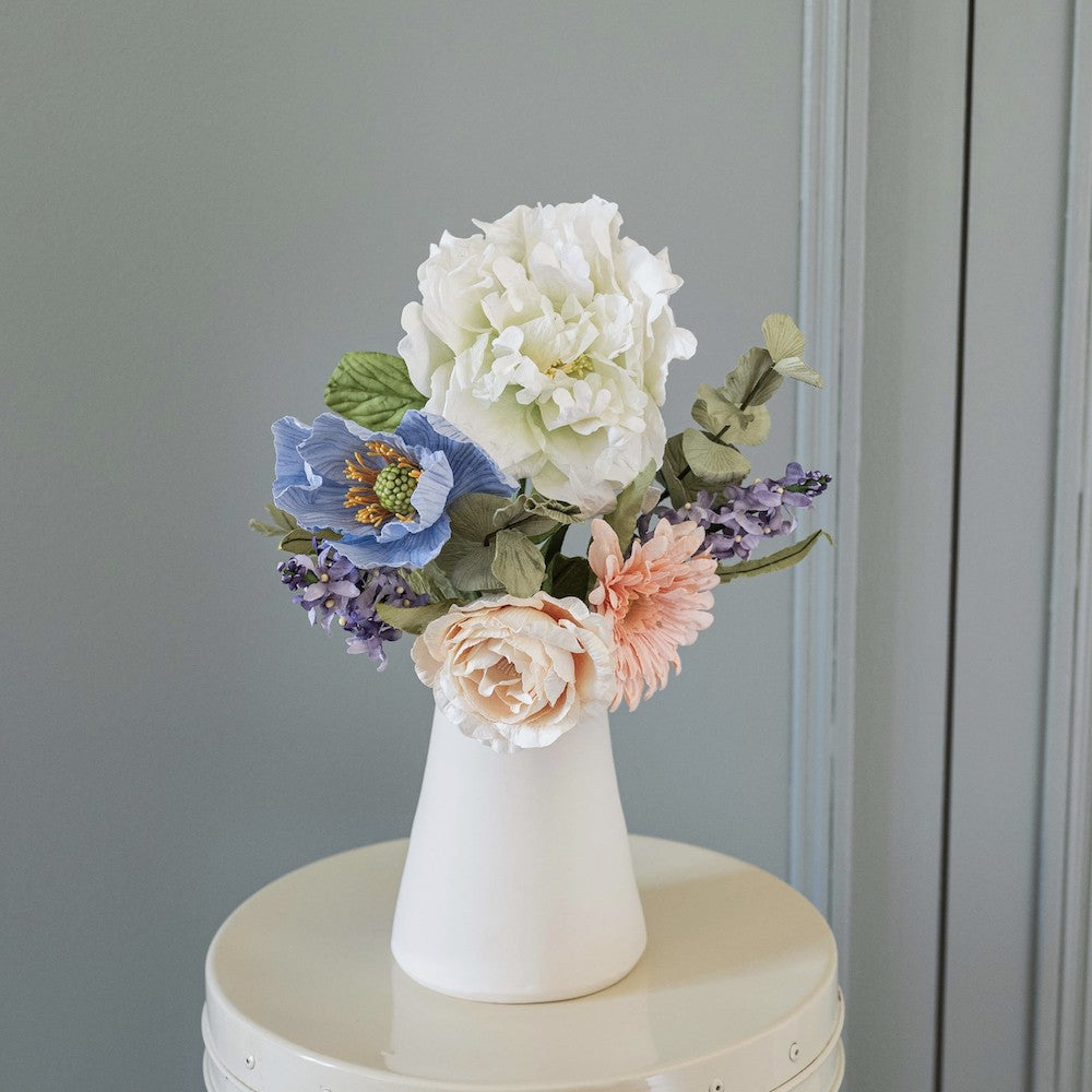 Flowrette Fleurs en papier Renoir bouquet fleurs papier vert bleu