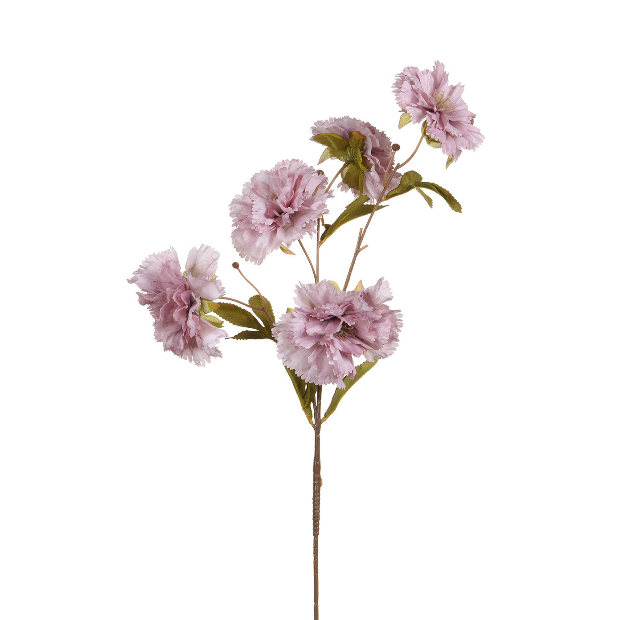 Sia Œillet tige artificielle crème 70 cm 3 fleurs