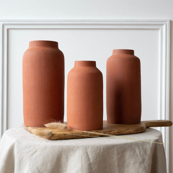 Flowrette Peter Potter vase terre cuite terracotta brut