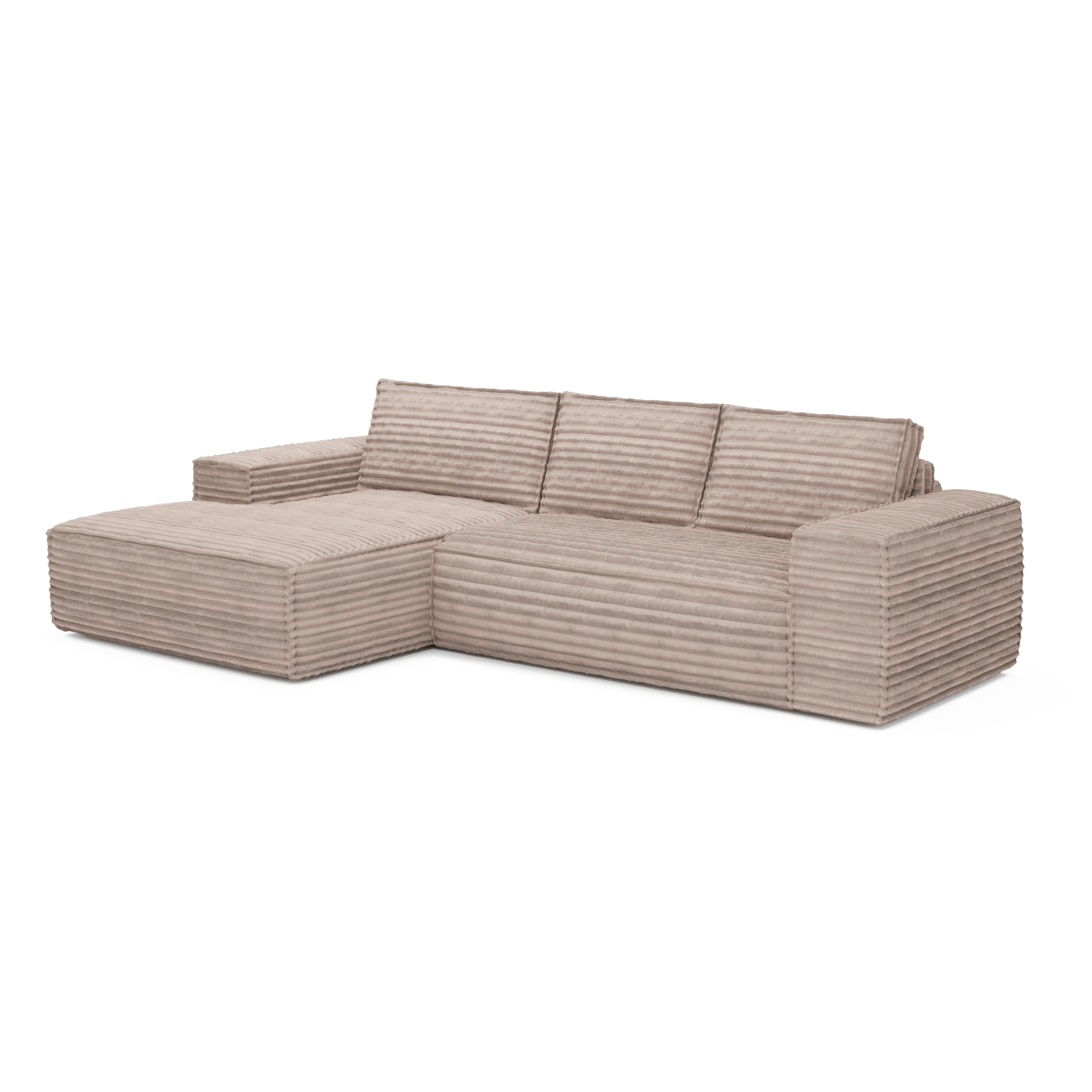 Sia Home Joan canapé convertible angle gauche taupe 5 places