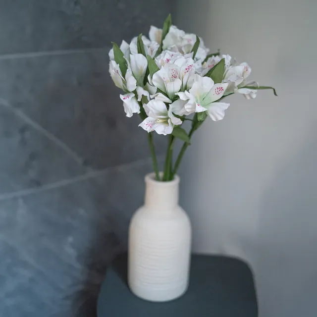 Flowrette Lys des Incas fleur papier x1 blanc vert