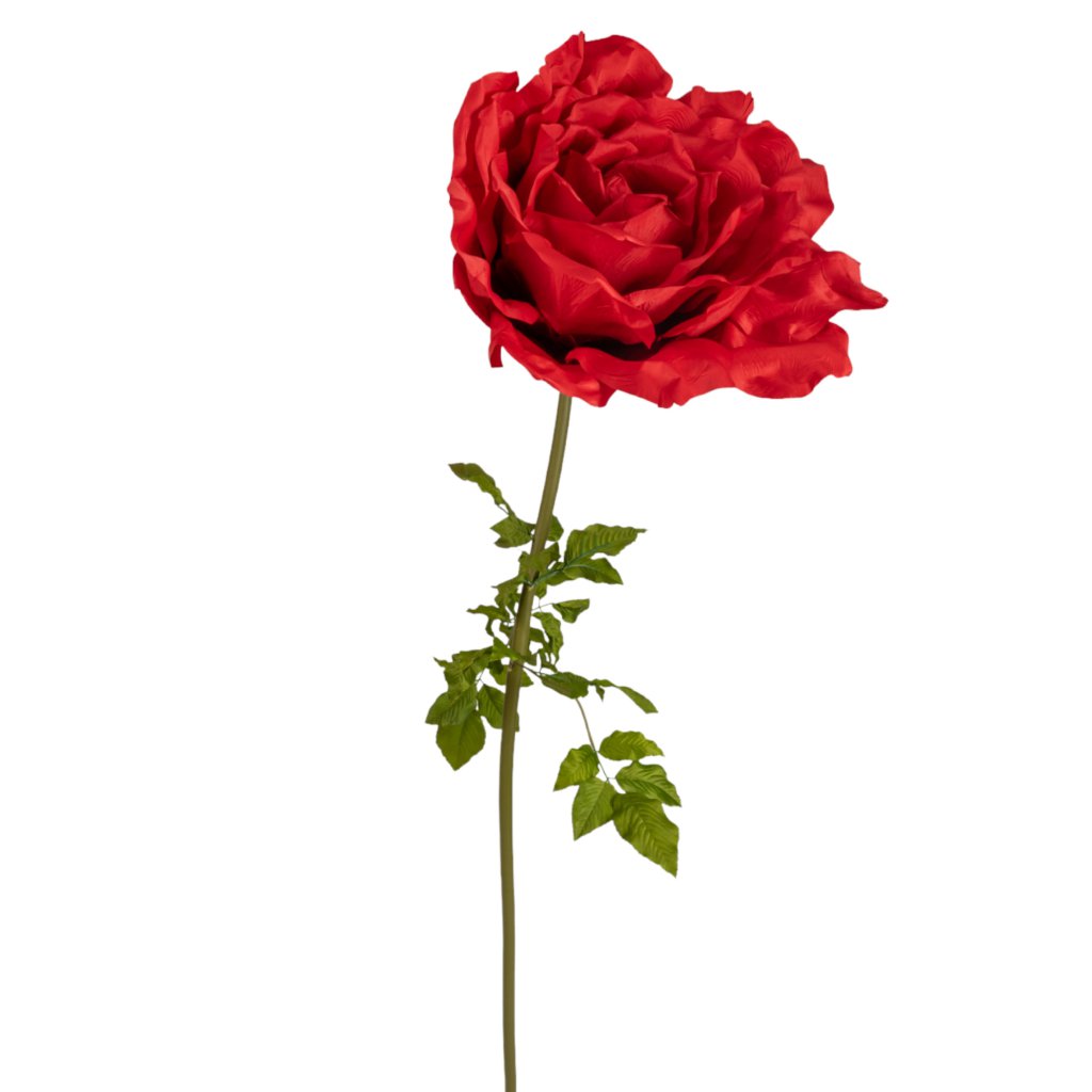 Feuillazur Rungis Rose Rouge XXL Fleur Artificielle 200 cm