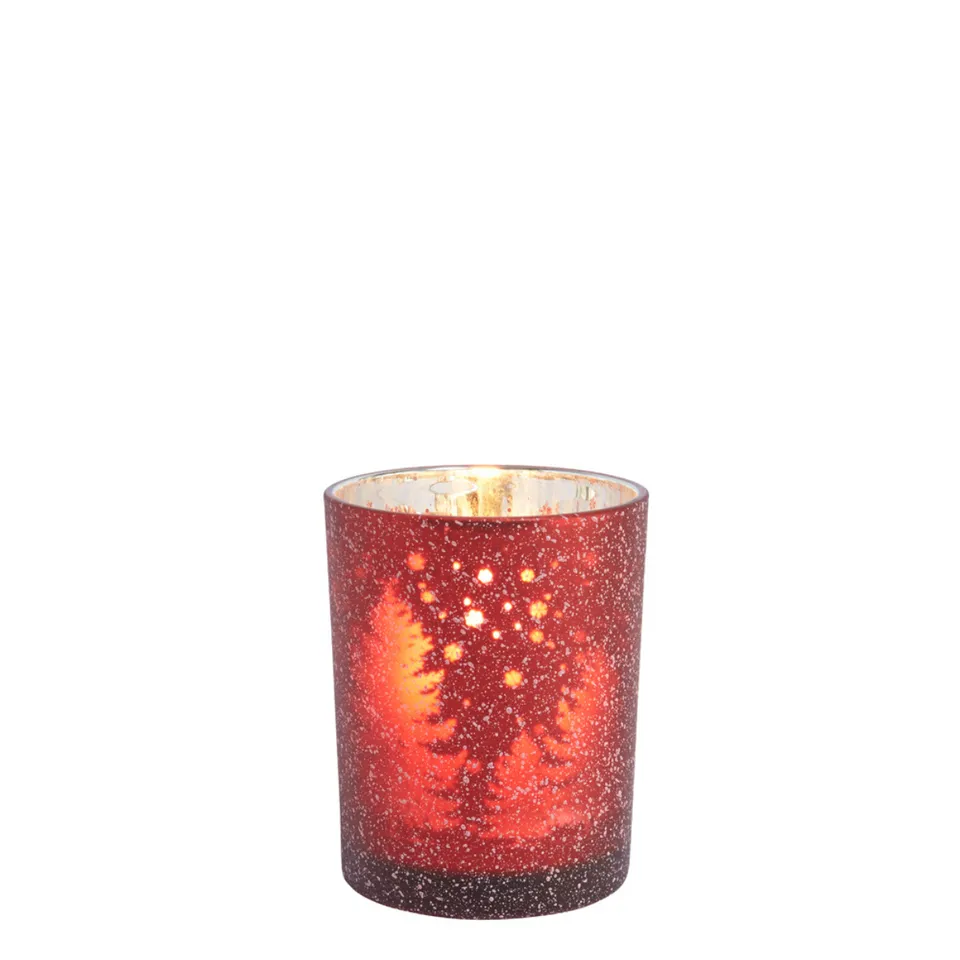 Sia Photophores Moor 12 cm photophore verre rouge