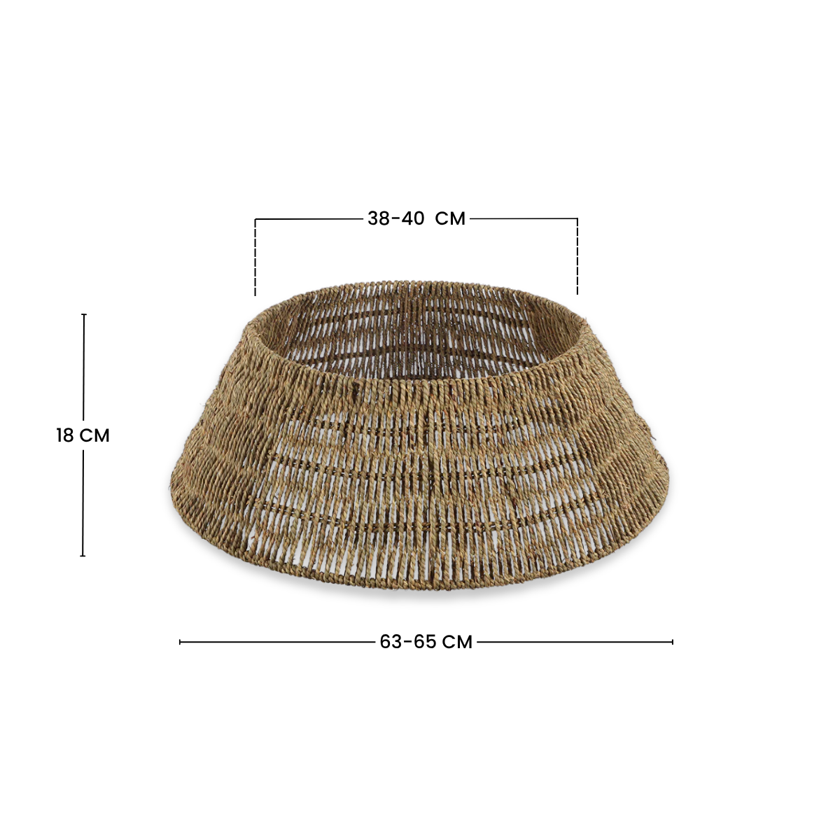 Sia Home cache-pied sapin fibre marron 65 cm
