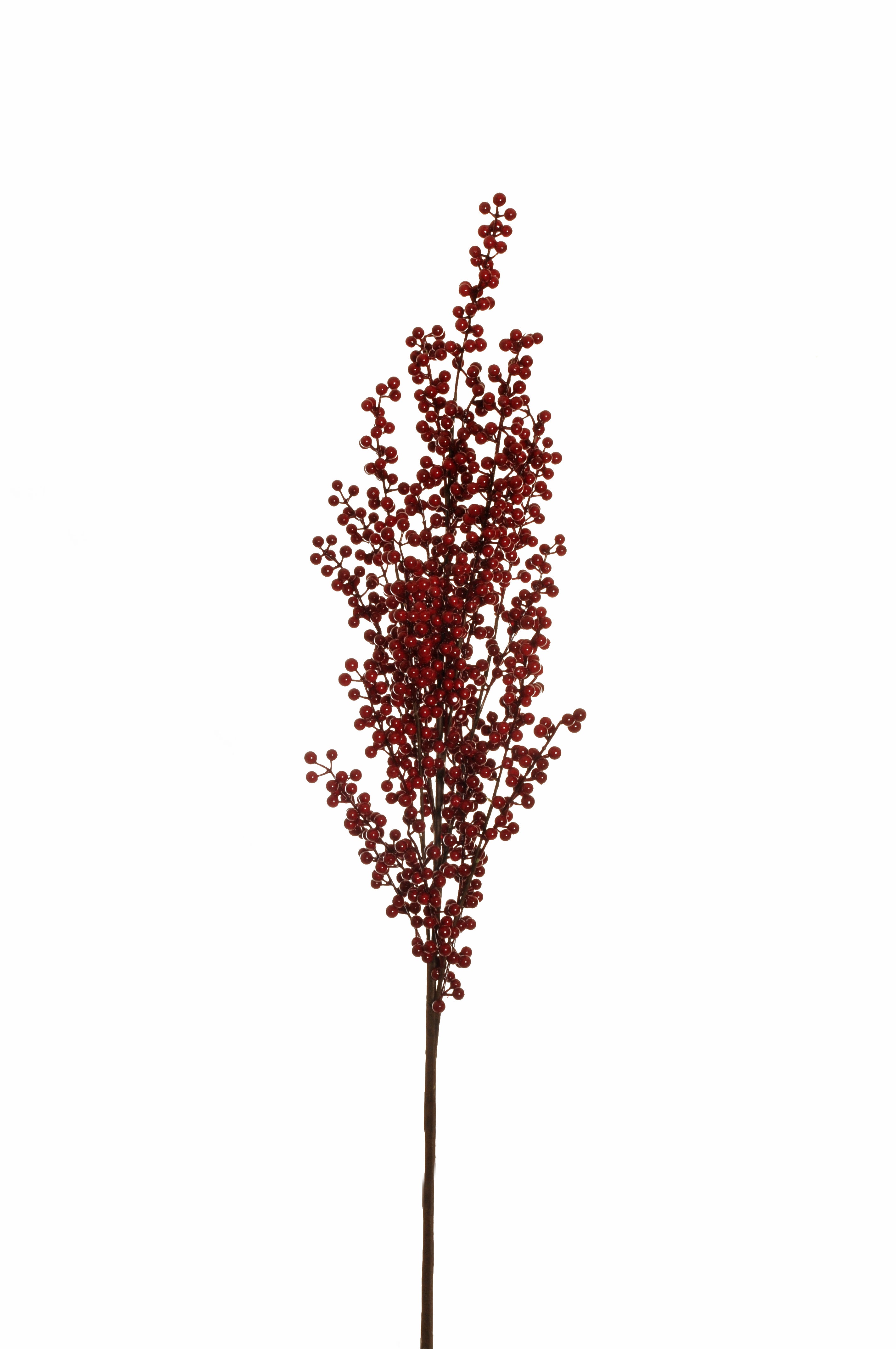 Feuillazur Rungis Branche de baies rouge bordeaux 120cm