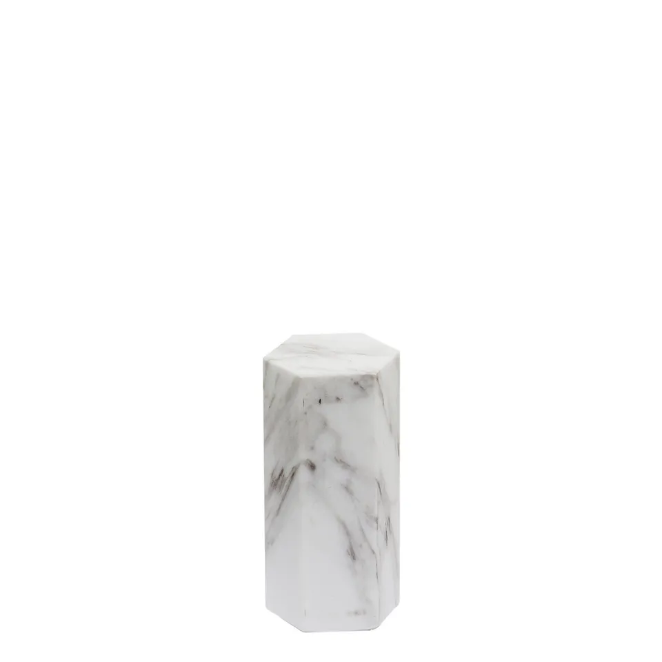 Sia Office presse-papier marbre blanc gris 10 cm
