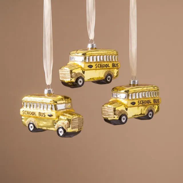 Sia Home Pop suspension Noël bus scolaire jaune 10 cm