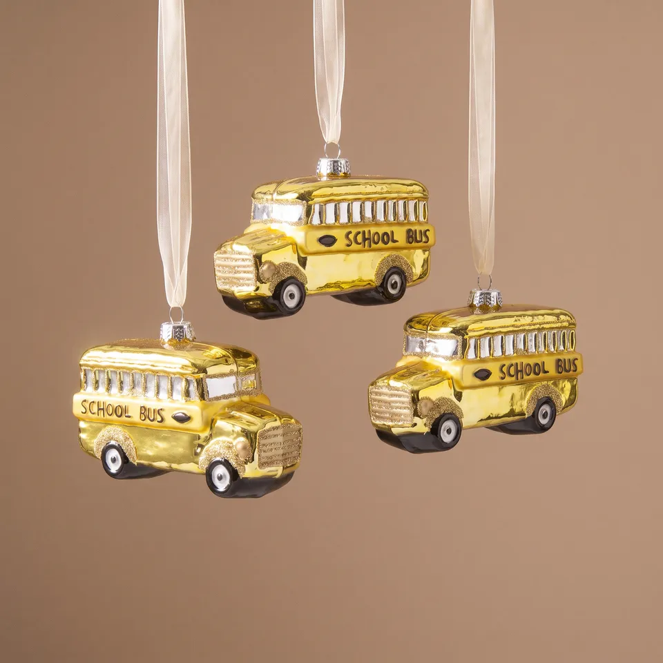 Sia Home Pop suspension Noël bus scolaire jaune 10 cm