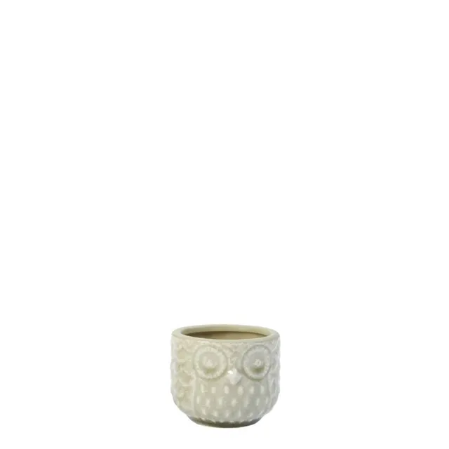 Sia Home Owly Cache-Pot 6 cm gris céramique