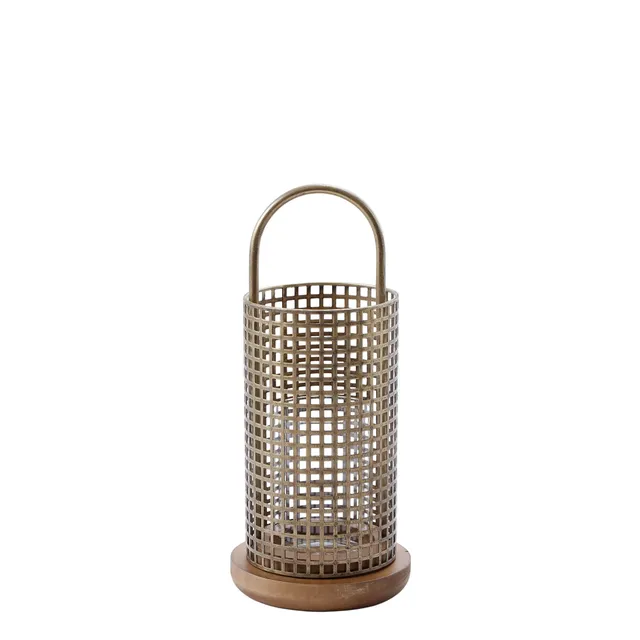 Sia Home Silo lanterne métal doré 36 cm bougie