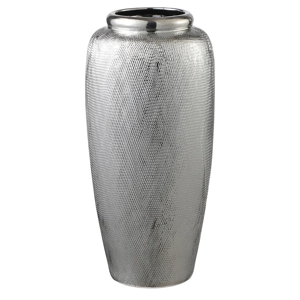 Sia Home Vases Silver Très 51 cm vase céramique argenté