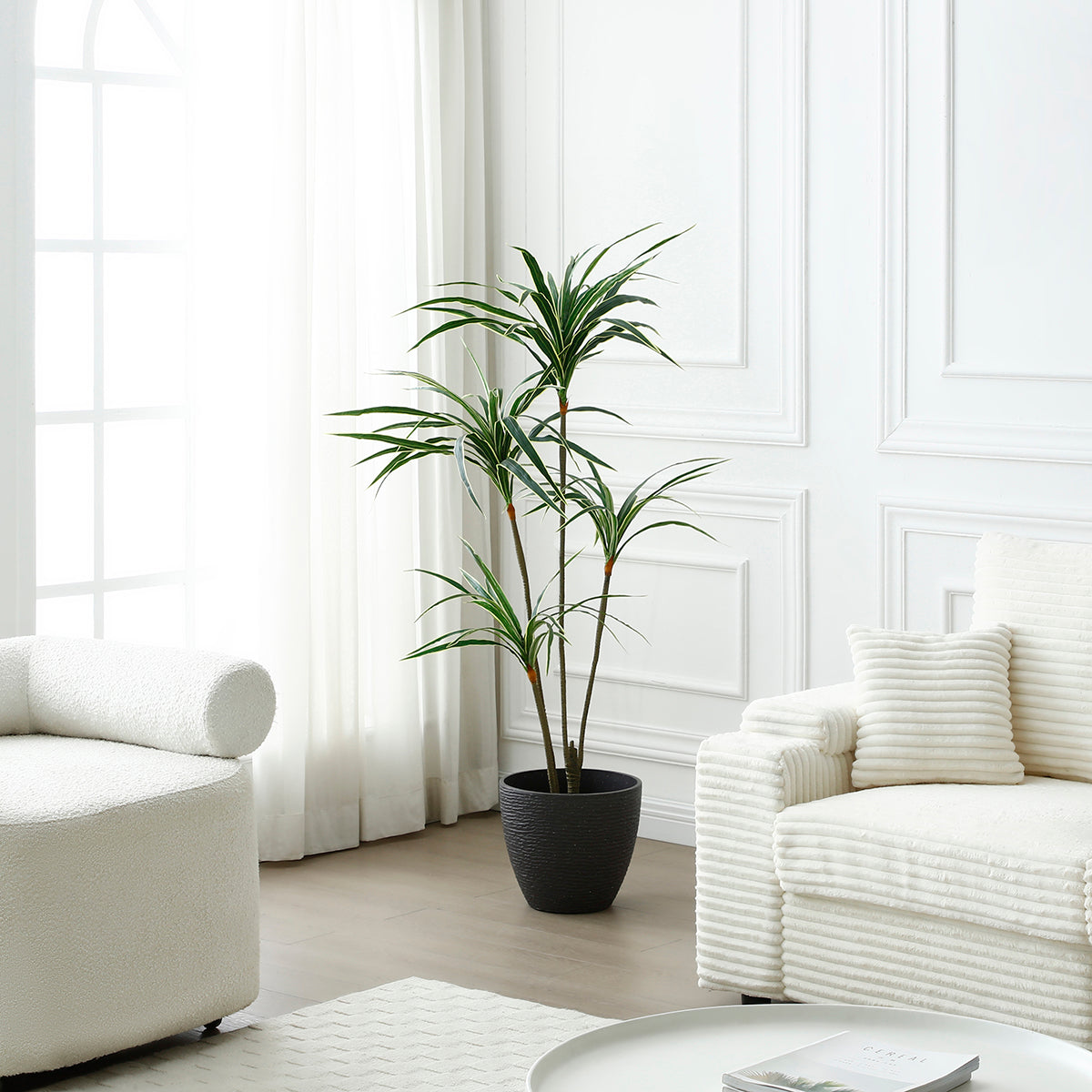 Sia Home Arbre Yucca en Pot 155 cm arbre artificiel vert