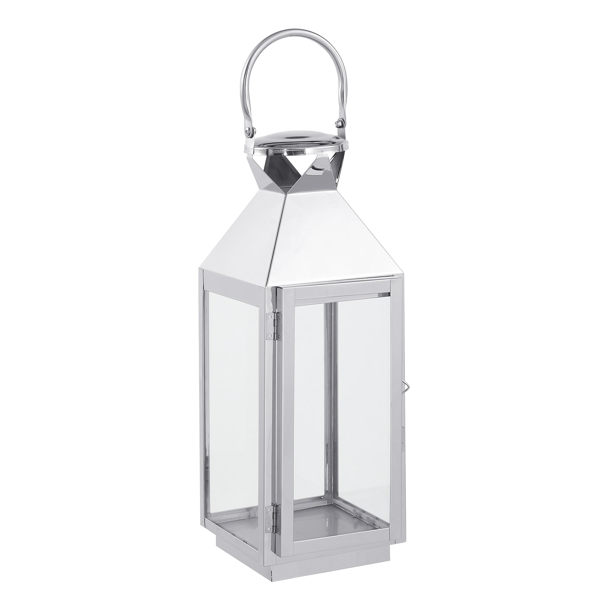 Sia Home Autan lanterne argentée 40 cm acier miroir