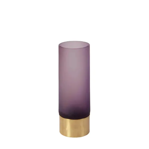 Sia Home Ring Vase verre violet 21 cm petit format