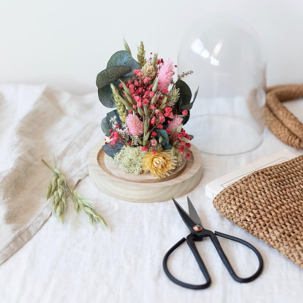Flowrette kit DIY cloche fleurie fleurs séchées à composer