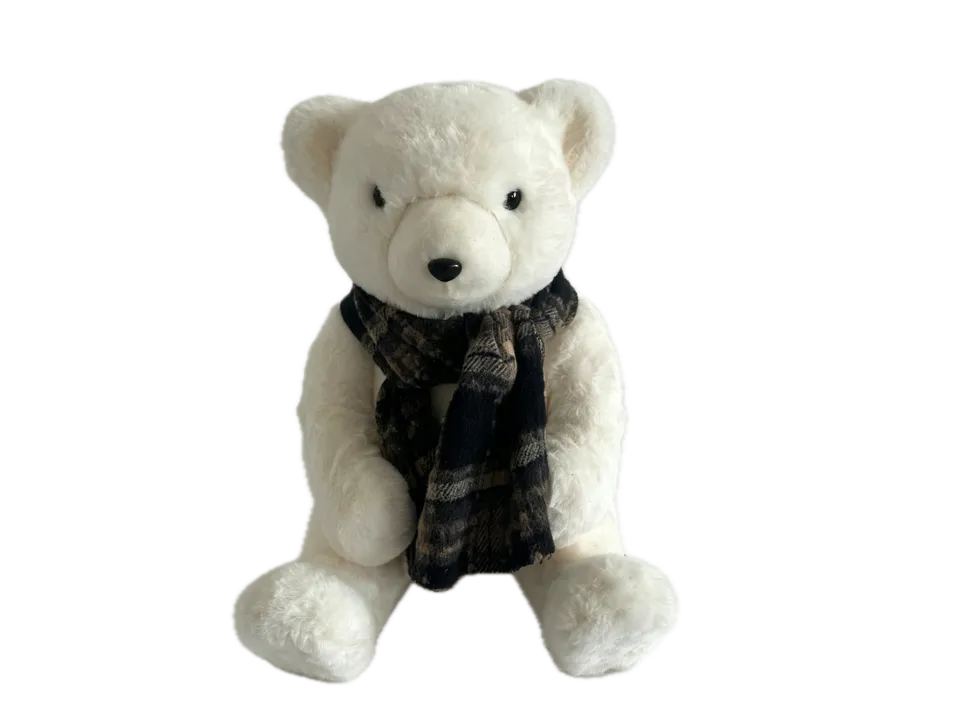 Feuillazur Rungis Ours Blanc Petit personnage Noël 36 cm