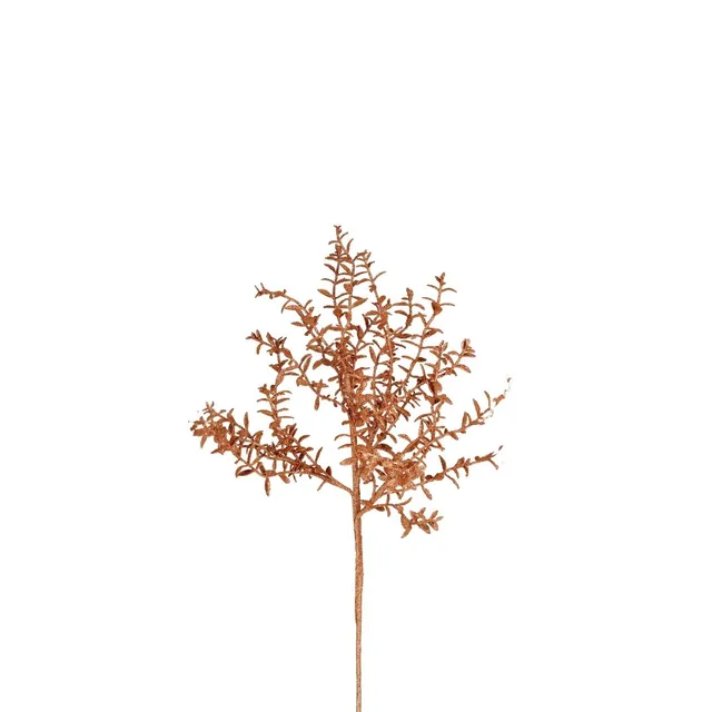 Sia Eva feuillage artificiel pailleté bronze 63 cm
