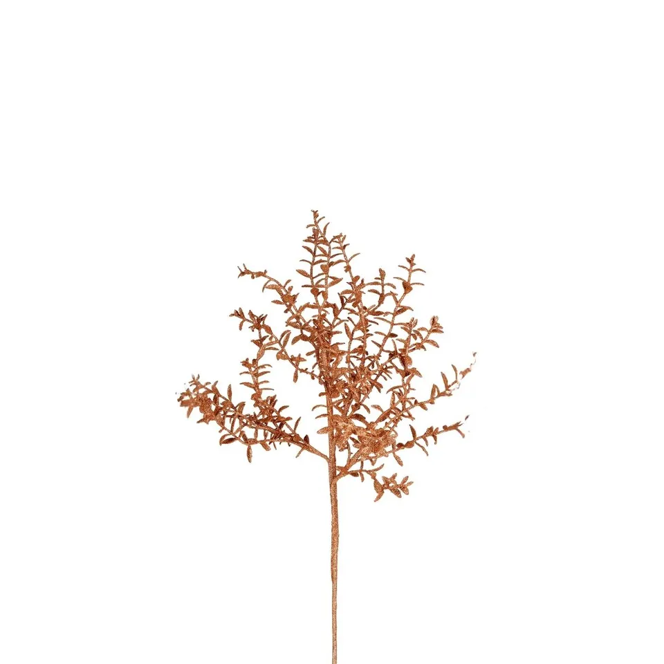 Sia Eva feuillage artificiel pailleté bronze 63 cm