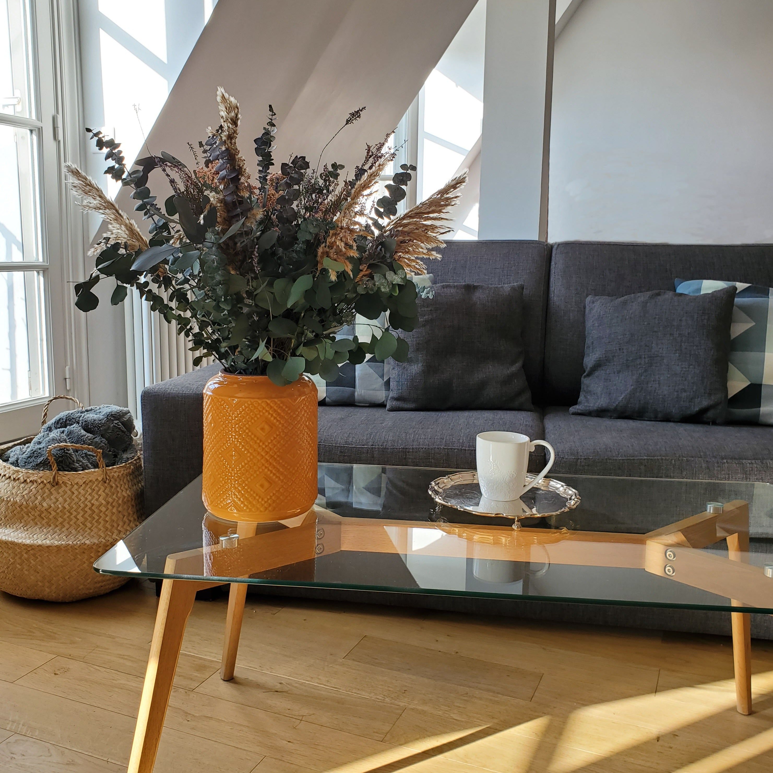 Ateliers Ouchamp Rue d'Oberkampf bouquet stabilisé pampa 45 cm