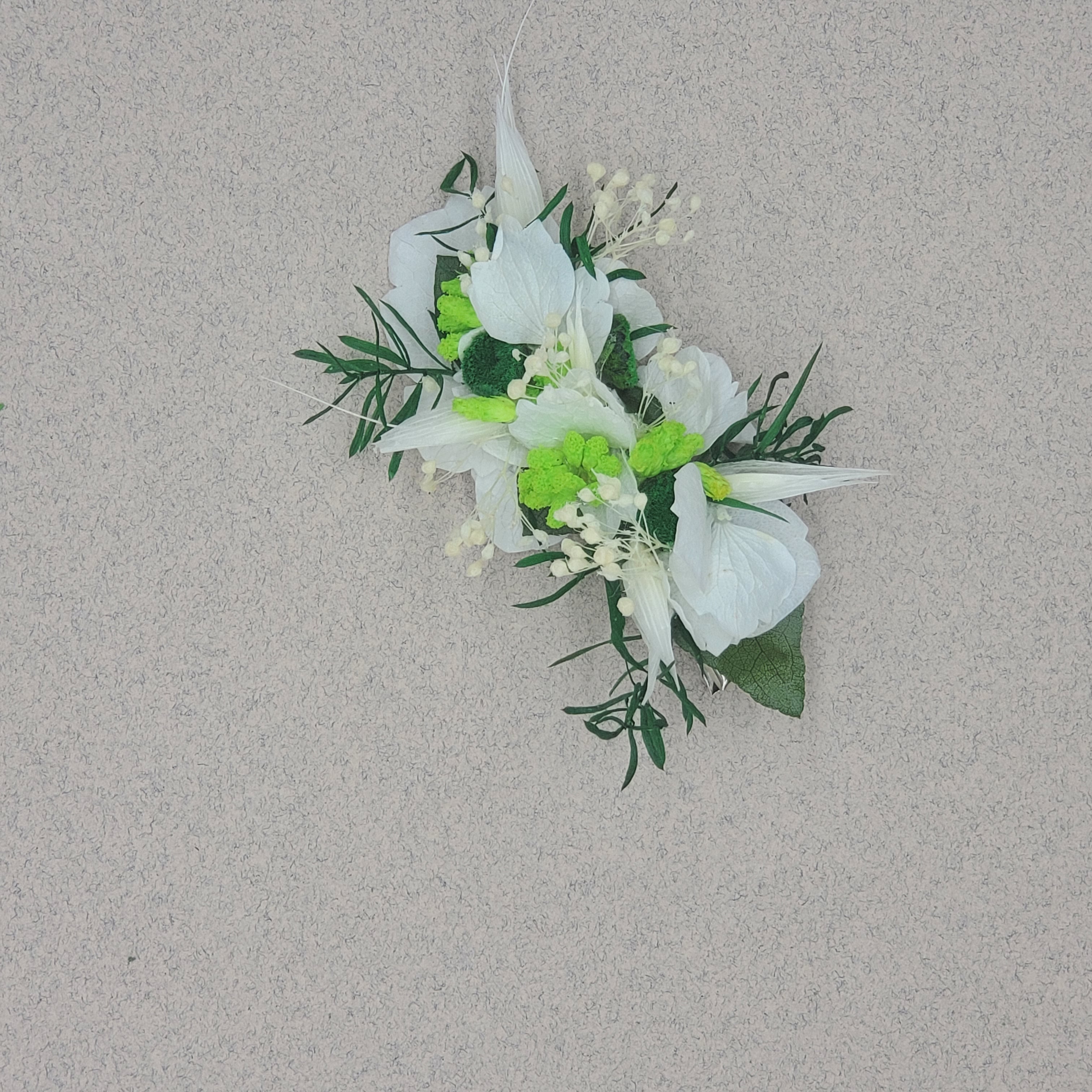Ateliers Ouchamp Peignes Parc Monceau barrette fleurs blanc 8 cm