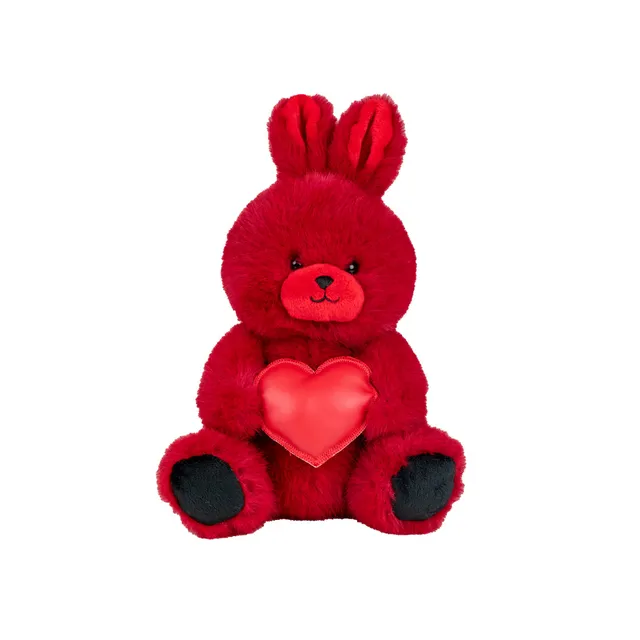 Feuillazur Rungis Lapin rouge coeur peluche Saint-Valentin