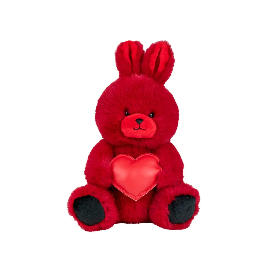 Feuillazur Rungis Lapin rouge coeur peluche Saint-Valentin