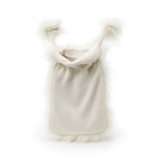 Sia Home bouillotte fausse fourrure blanc 28 cm