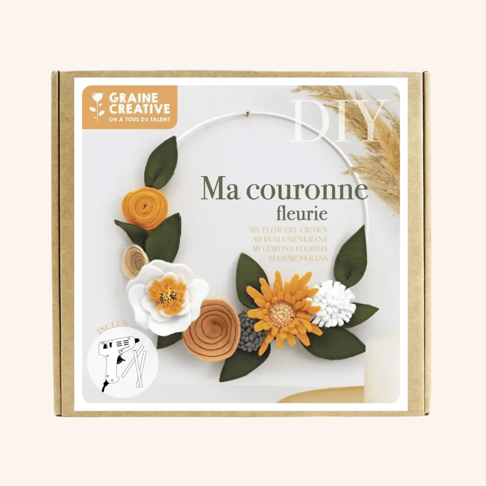 Flowrette Loisirs créatifs Kit Ma couronne fleurie couronne feutrine