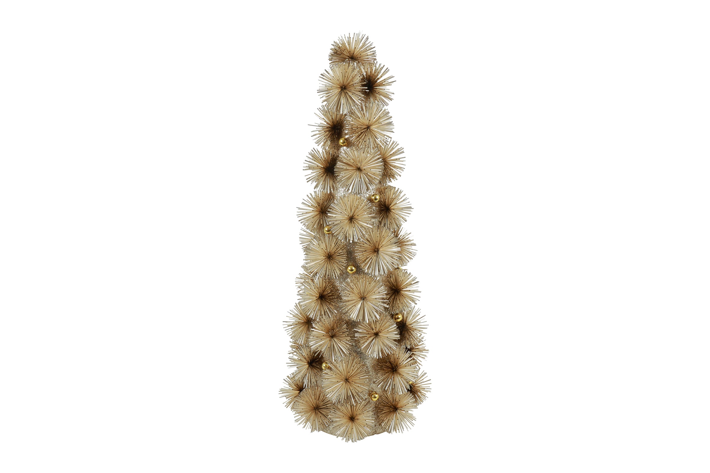 Feuillazur Rungis pola doré sapin pompom 23x23x49cm
