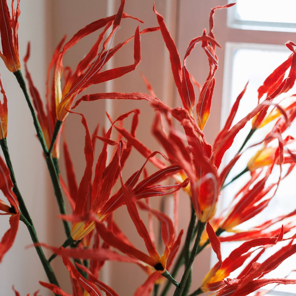 Flowrette Orchidée Passion fleur papier orange x1