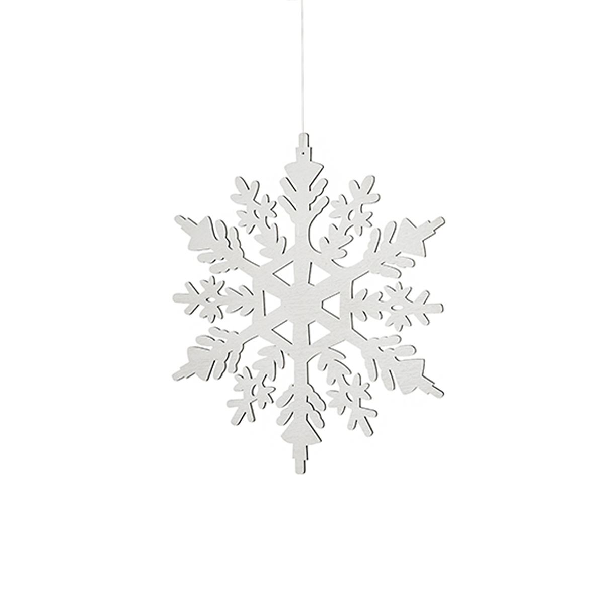 Sia Home Flocon suspension Noël bois blanc 39 cm