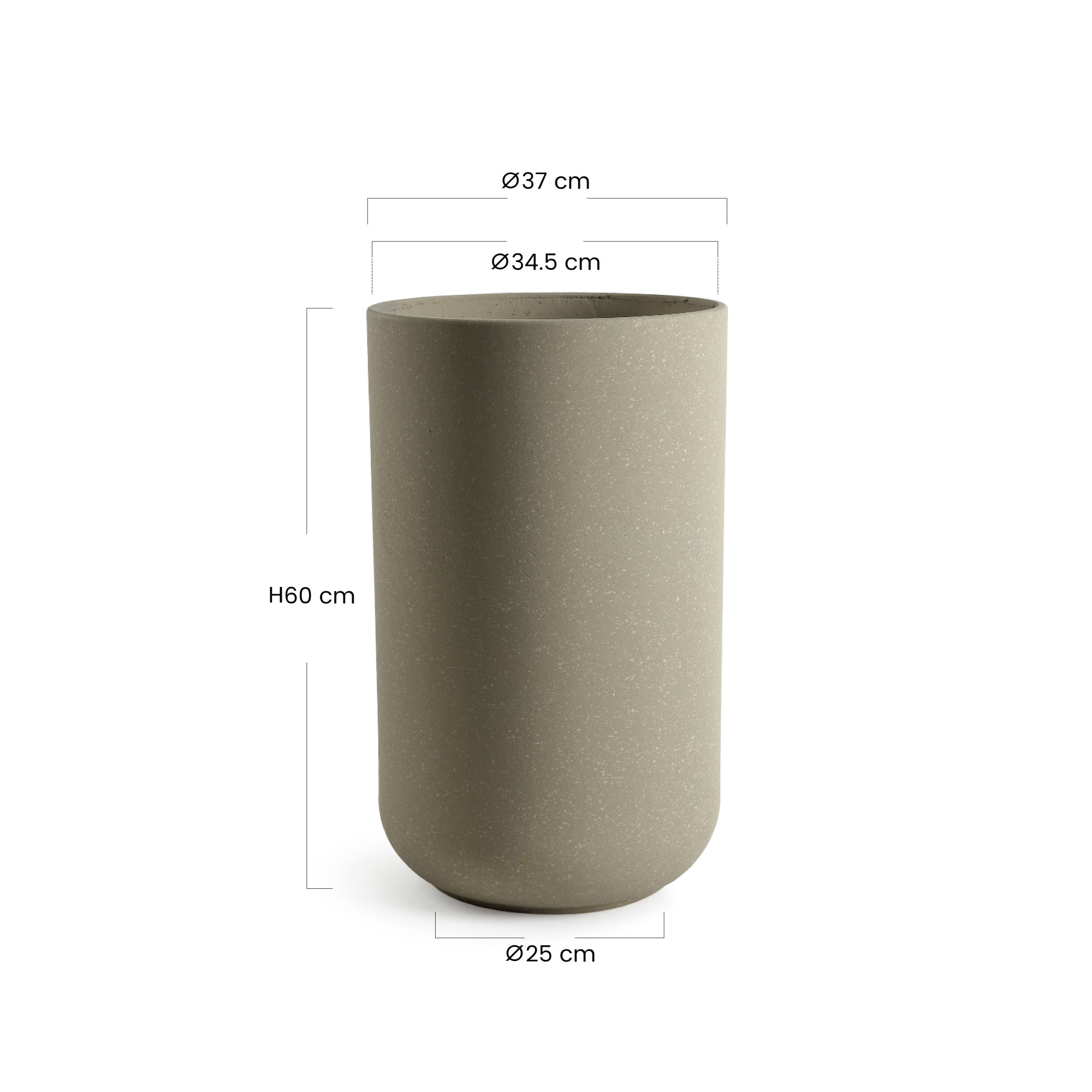 Sia Home Cache-Pot Terra allongé 60 cm cache-pot beige