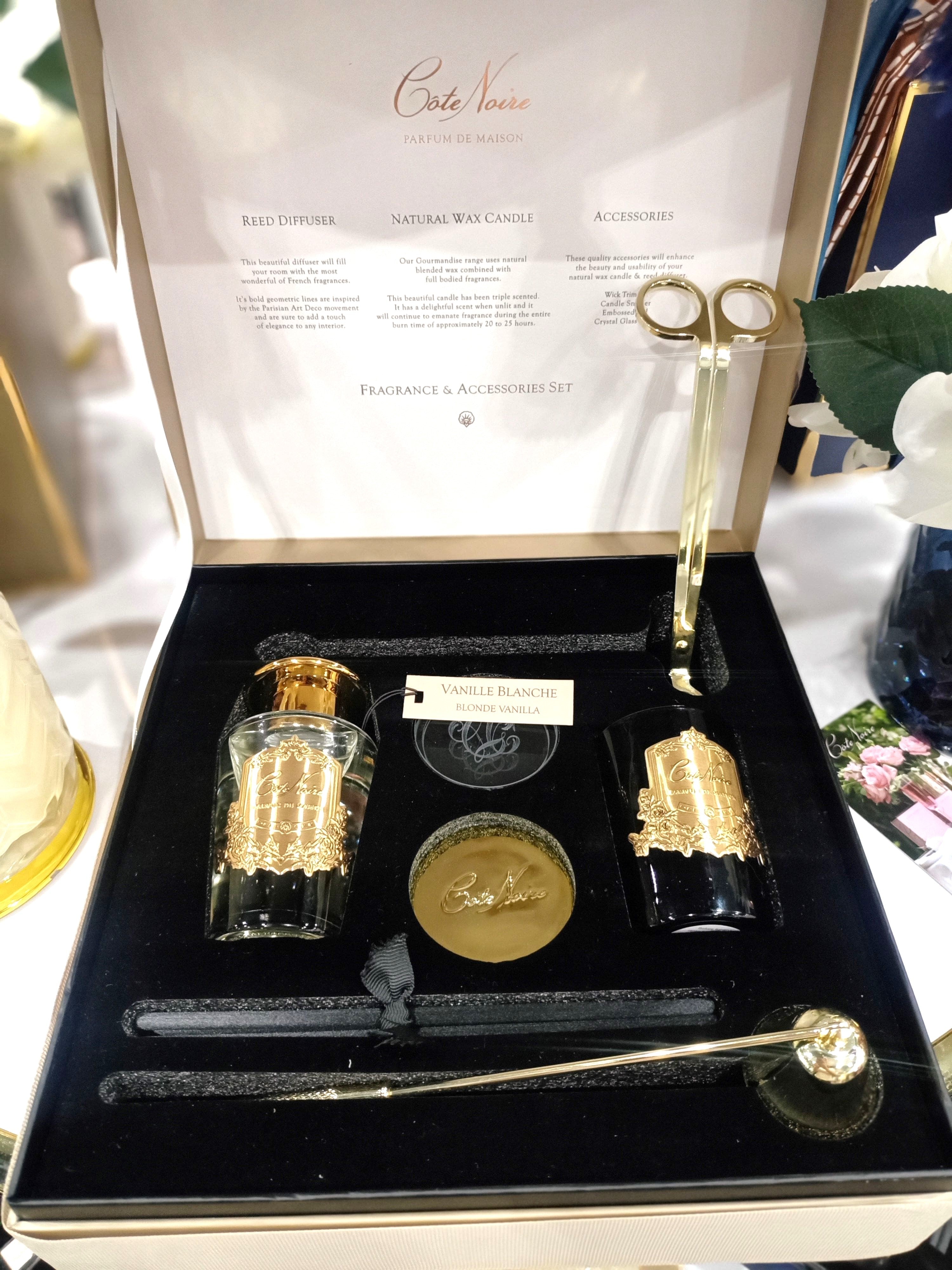 Côte Noire Coffret GFA01 vanille blonde bougie diffuseur