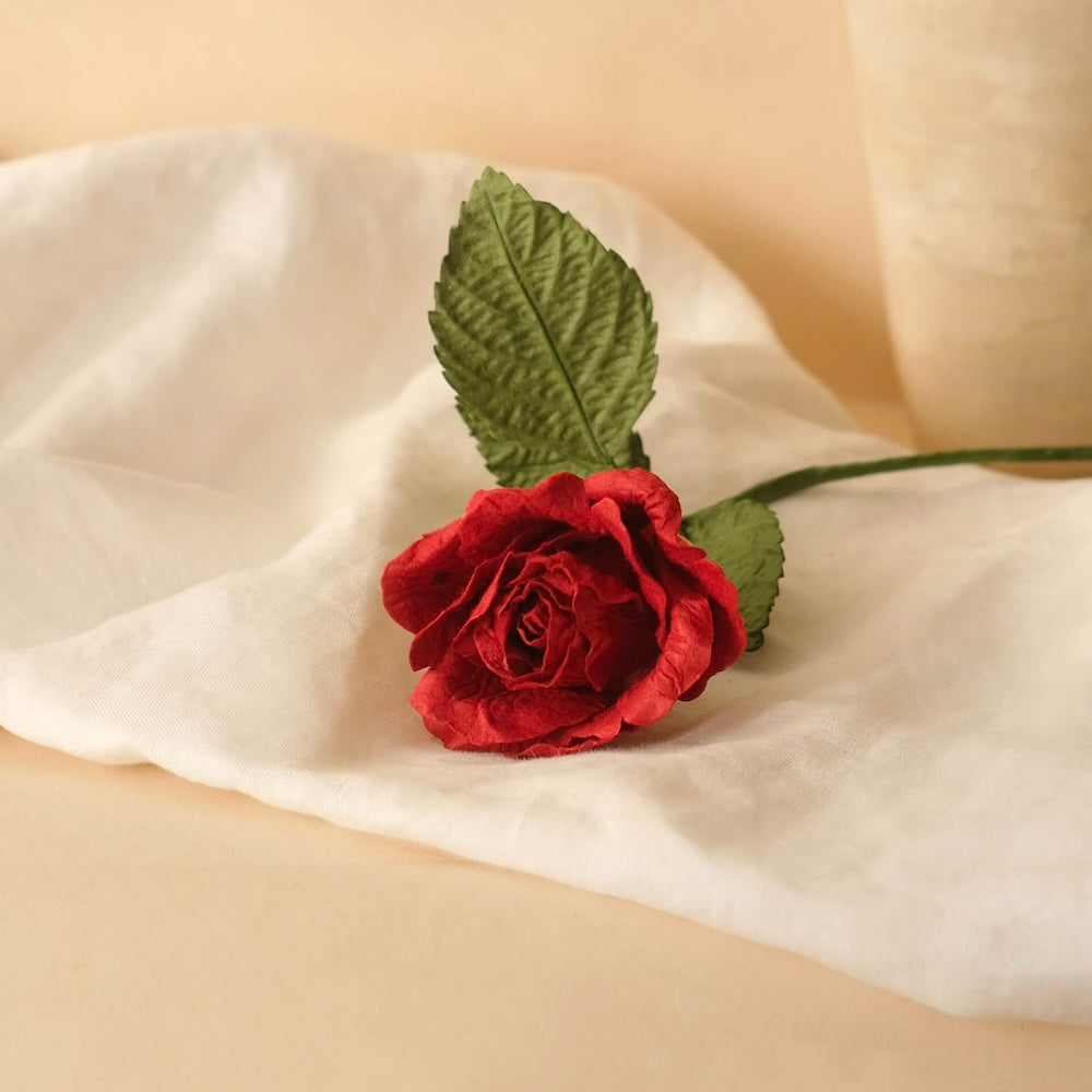 Flowrette Rose Lady fleur papier rouge x1 éternelle