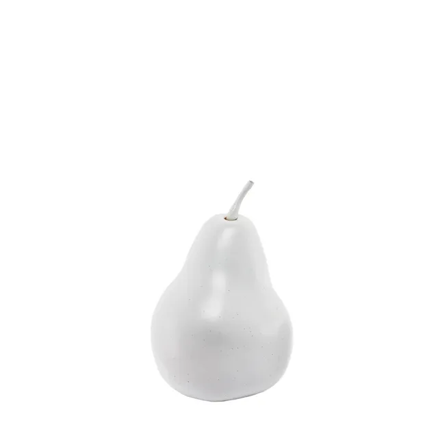 Sia Home Objets décoration Poire décorative blanche 10 cm